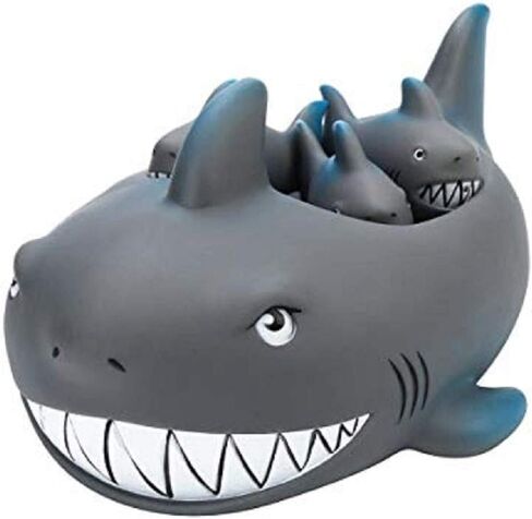 Playmaker Toys Rubber Shark Family Bath Toy or Pet Toy Set in Saudi Arabia