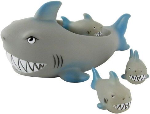 Playmaker Toys Rubber Shark Family Bath Toy or Pet Toy Set in Saudi Arabia