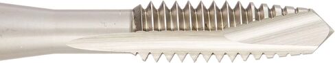 YG-1 K9 Series Vanadium Alloy HSS Spiral Pointed Tap, Uncoated (Bright) Finish, Round Shank with Square End, Plug Chamfer, 6-32 Thread Size, H3 Tolerance in Saudi Arabia