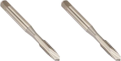 YG-1 K9 Series Vanadium Alloy HSS Spiral Pointed Tap, Uncoated (Bright) Finish, Round Shank with Square End, Plug Chamfer, 6-32 Thread Size, H3 Tolerance in Saudi Arabia