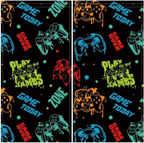 لعبة فيديو وحدة تحكم ليلية للأطفال الأولاد ستائر نافذة للأولاد في سن المراهقة غرفة نوم ألعاب وحدة تحكم لوحة ألعاب على الطراز الحديث ستارة غرفة سواد حرارية 2 لوح 82 × 84 بوصة in Kuwait