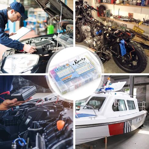 250 قطعة من موصلات الانكماش الحراري - موصلات أسلاك لحام سوبوبي وموصلات تجعيد المؤخرة المنكمشة بالحرارة - موصلات كهربائية مجموعة أطراف أسلاك متنوعة مقاومة للماء (26-10 جيجا) in Kuwait