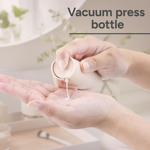 زجاجات ضخ بدون هواء سعة 1 أونصة، حاوية لوشن للسفر، حاويات للعناية بالبشرة للمرطب (بلاستيك، وردي غير لامع، 3 قطع) in Kuwait