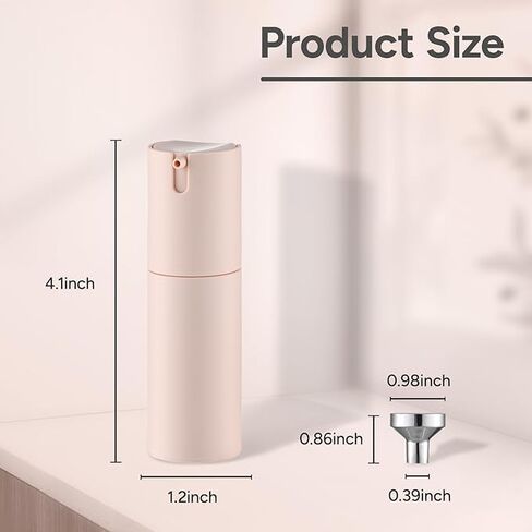 زجاجات ضخ بدون هواء سعة 1 أونصة، حاوية لوشن للسفر، حاويات للعناية بالبشرة للمرطب (بلاستيك، وردي غير لامع، 3 قطع) in Kuwait