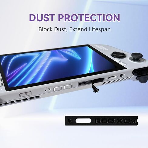 قابس غطاء غبار واجهة XGm لـ ROG Ally، مادة السيليكون، ملحقات Asus ROG Ally (أسود) in Saudi Arabia