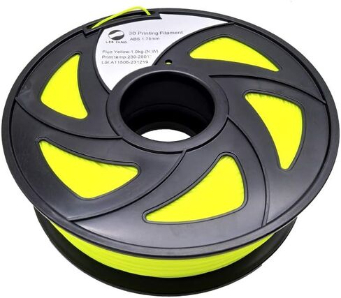 خيوط طابعة ثلاثية الأبعاد ABS 1.75 مم، بكرة 1 كجم (2.2 رطل)، دقة الأبعاد +/- 0.05 مم فلو أصفر in Kuwait