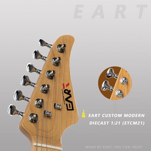 EART NK-VS60 6 سلسلة جيتار كهربائي ذو جسم صلب، جسم الماهوجني المحمص، جيتار كهربائي كامل الحجم التقاطات ألنيكو-V، جيتار كهربائي بنظام تريمولو in Kuwait