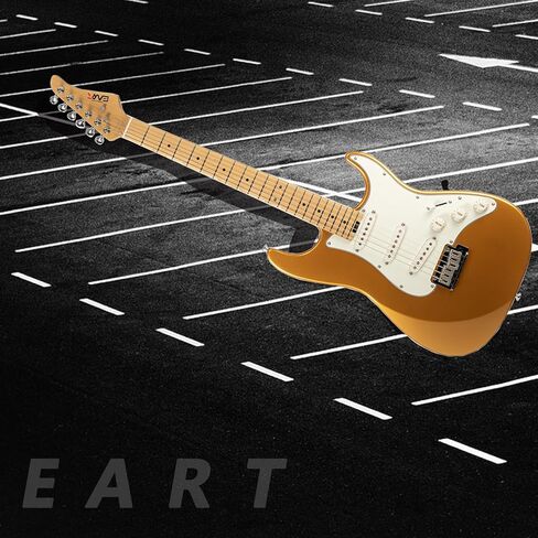 EART NK-VS60 6 سلسلة جيتار كهربائي ذو جسم صلب، جسم الماهوجني المحمص، جيتار كهربائي كامل الحجم التقاطات ألنيكو-V، جيتار كهربائي بنظام تريمولو in Kuwait
