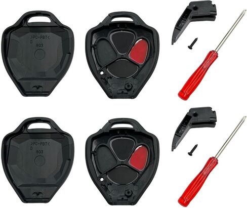 Key Fob Shell Case Replacement for 3 Button Toyota,Key Fob Cover with Screwdriver,Compatible for 2006-2018 Toyota 4Runner Corolla Matrix RAV4 Venza Yaris Scion iQ tC xB Key fob (3Button-2Pcs) in Saudi Arabia