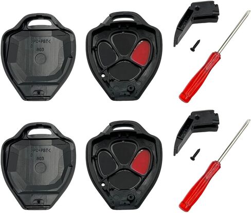 Key Fob Shell Case Replacement for 3 Button Toyota,Key Fob Cover with Screwdriver,Compatible for 2006-2018 Toyota 4Runner Corolla Matrix RAV4 Venza Yaris Scion iQ tC xB Key fob (3Button-2Pcs) in Saudi Arabia