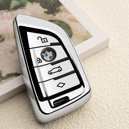 متوافق مع غطاء BMW Key Fob الوردي الواقي لسلسلة مفاتيح السيارة 230i 330i 430i 440i 530e 530i 540i 740i 745e 750i 840i M2 M235i M240i M3 M340i M4 X1 X2 X3 X4 X5 X6 X7 in Kuwait