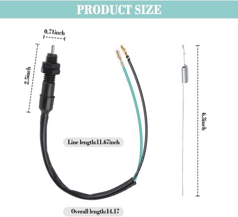 مفتاح ضوء فرامل الدراجة النارية، مفتاح فرامل خلفي مع طقم زنبركي متوافق مع دراجة Honda Yamaha Kawasaki Scooter ATV Bike، ملحقات الدراجات النارية العالمية مفتاح أضواء الذيل in Kuwait