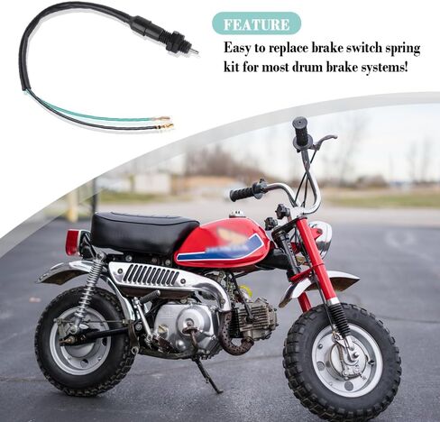 مفتاح ضوء فرامل الدراجة النارية، مفتاح فرامل خلفي مع طقم زنبركي متوافق مع دراجة Honda Yamaha Kawasaki Scooter ATV Bike، ملحقات الدراجات النارية العالمية مفتاح أضواء الذيل in Kuwait