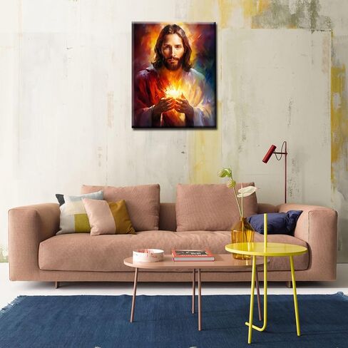 Tucocoo Jesus Christ Paint by Number for Adults Beginner, DIY Oil Painting Kits on Canvas with Brushes and Acrylic Pigment, Holdin The Cross Christian Pictures for Home Decor 16x20 inch (Frameless) in Saudi Arabia