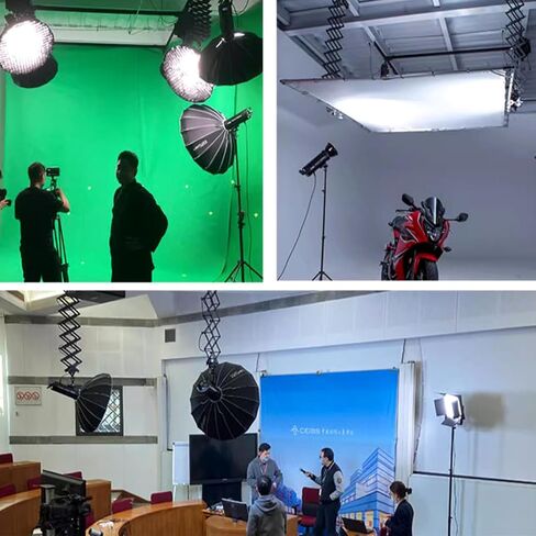 Konseen 2M التصوير الفوتوغرافي نظام السكك الحديدية السقف ضوء الفيديو جبل دعم عدة مع ملحقات حبل السلامة للبث المباشر استوديو التصوير الفوتوغرافي فلاش سوفت بوكس ​​عاكس المعدات المتخصصة in Kuwait