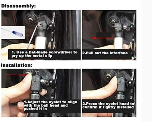 2PCs Hatch Lift Supports Compatible with 2015-2018 Hyundai Santa Fe Rear Liftgate Hatchback Gas Charged Springs Struts Shocks Dampers 81771-4Z500, 81781-4Z500 in Kuwait