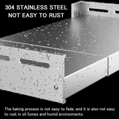 Stainless Steel Adjustable Wall Mount Shelf or Household Grade Wall Mount Microwave Oven Shelf, Removable countertop, Stationary kit, Multifunctional Storage Rack(13"-19.6" Brushed Nickel) in Saudi Arabia