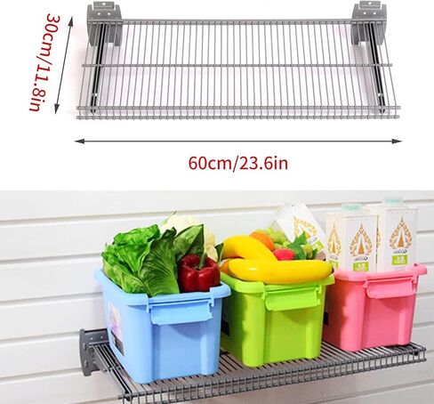 lesolar 2Pcs Metal Slat Wall Shelves 12 x 24 inch Wall Mounted Storage Shelf for Slatwall Accessories Garage Organizer for Shoes Baseball Glove Sundries in Kuwait