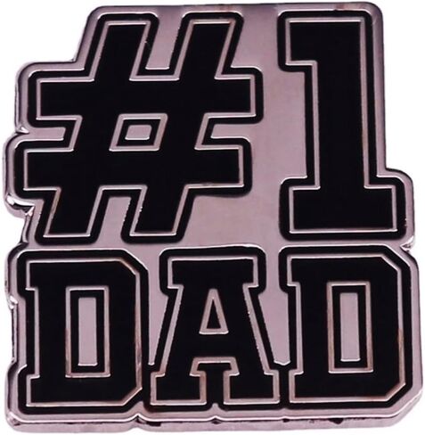 Number One Dad #1 Father's Day Father Husband Funny Joke Slang Saying 1.25" Enamel Pin Badge in Saudi Arabia
