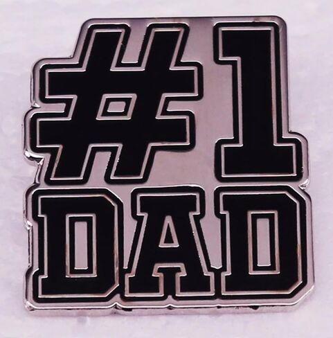 Number One Dad #1 Father's Day Father Husband Funny Joke Slang Saying 1.25" Enamel Pin Badge in Saudi Arabia