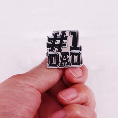Number One Dad #1 Father's Day Father Husband Funny Joke Slang Saying 1.25" Enamel Pin Badge in Saudi Arabia
