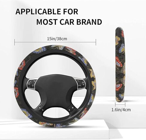 Astrology Sun Moon Celestial Steering Wheel Cover Auto Steering Wheel Protector Anti-Slip Breathable and Sweat Absorption Universal Car Accessories 15 inch Fit Auto SUV Sedan Vans Trucks in Kuwait
