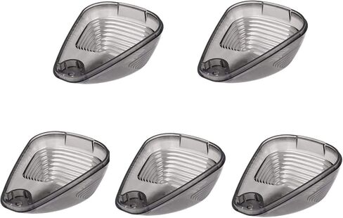 5 X Cab Marker Light Cover, Compatible with 1999-2016 Ford F250 F350 F450 F550 F650 F750 E150 E250 E350 E450 Super Duty Pickup Trucks Cab Roof Running Light, Top Clearance Light(Amber Cover) in Kuwait