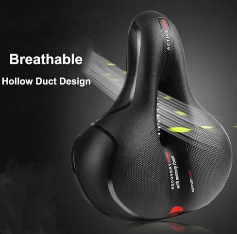 مقعد الدراجة ZAS ذو الذاكرة الإسفنجية بمفهوم مبتكر مكون من 5 مناطق - مقعد دراجة مثالي مع نظام تدفق الهواء المعزز - تصميم عالمي - مقعد دراجة مريح ومريح لجميع راكبي الدراجات in Kuwait