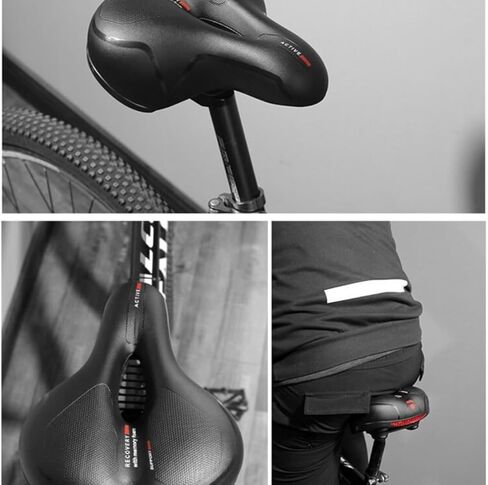 مقعد الدراجة ZAS ذو الذاكرة الإسفنجية بمفهوم مبتكر مكون من 5 مناطق - مقعد دراجة مثالي مع نظام تدفق الهواء المعزز - تصميم عالمي - مقعد دراجة مريح ومريح لجميع راكبي الدراجات in Kuwait