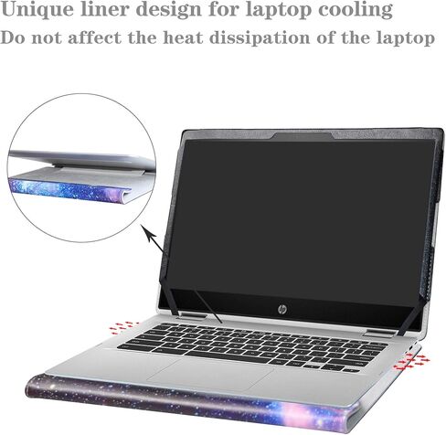 Alapmk Protective Case Cover for 14" HP Chromebook x360 14 14-daXXXX/14b 14b-caXXXX/Chromebook Enterprise x360 14E 14 G1/HP Chromebook 14 G6 Laptop[Note:Not fit HP Chromebook 14 G5/14-caXXX],Galaxy in Saudi Arabia