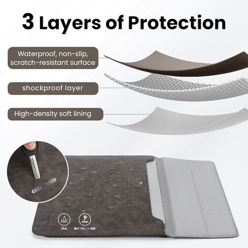 حافظة Omnpak لجهاز MacBook Air مقاس 15 بوصة، حافظة كمبيوتر محمول رفيعة طاردة للماء مع حامل لجهاز MacBook Air M3/M2 الجديد مقاس 15.3 بوصة، وMacBook Pro 15 in Kuwait