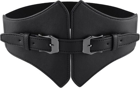 حزام فستان نسائي مرن واسع النطاق من Ayliss حزام خصر عصري عتيق من جلد البولي يوريثان وحفلات تنكرية in Kuwait