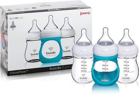 JOOVY Boob Diamond 8 Ounce 3 Piece with Turq Sleeve, 1.44 Pounds in Saudi Arabia