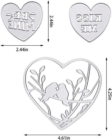 Valentines Cutting Dies for Card Making, Heartbeat Words Die Cuts Valentines Dies Embossing Stencil Template Tool for DIY Scrapbooking Paper Card and Photo Album Craft Decoration in Saudi Arabia