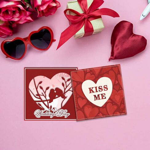 Valentines Cutting Dies for Card Making, Heartbeat Words Die Cuts Valentines Dies Embossing Stencil Template Tool for DIY Scrapbooking Paper Card and Photo Album Craft Decoration in Saudi Arabia