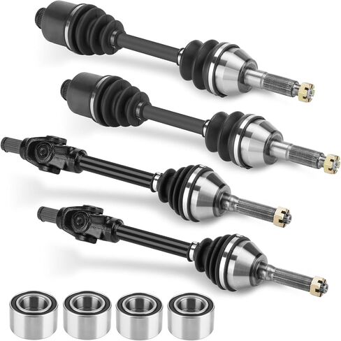 Front Rear CV Axles Drive Shaft & Wheel Bearings for Polaris Sportsman 400 500 600 700 2002-2004, Magnum 330 4x4, ATP 330 500 2005 Left Right ATV Axle Replacement Full Set in Saudi Arabia