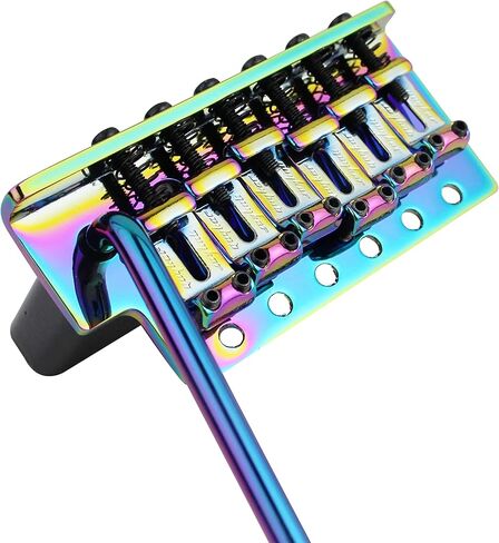 Guyker Tremolo Bridge Vintage Bent Steel Saddles and Zinc Block Compatible with Start ST Electric Guitar (GG-1004, Golden) in Saudi Arabia
