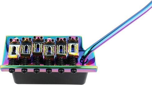 Guyker Tremolo Bridge Vintage Bent Steel Saddles and Zinc Block Compatible with Start ST Electric Guitar (GG-1004, Golden) in Saudi Arabia