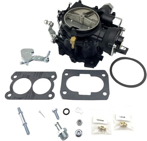 مكربن ​​الاختناق الكهربائي لمكربن ​​روتشستر 2 برميل يستبدل المخزون 2 برميل 4.3L Mercruiser Carburetor 3310-807764A1 (أسود) in Kuwait