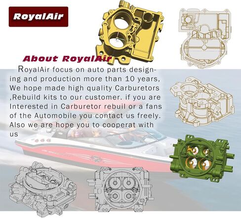 مكربن ​​الاختناق الكهربائي لمكربن ​​روتشستر 2 برميل يستبدل المخزون 2 برميل 4.3L Mercruiser Carburetor 3310-807764A1 (أسود) in Kuwait