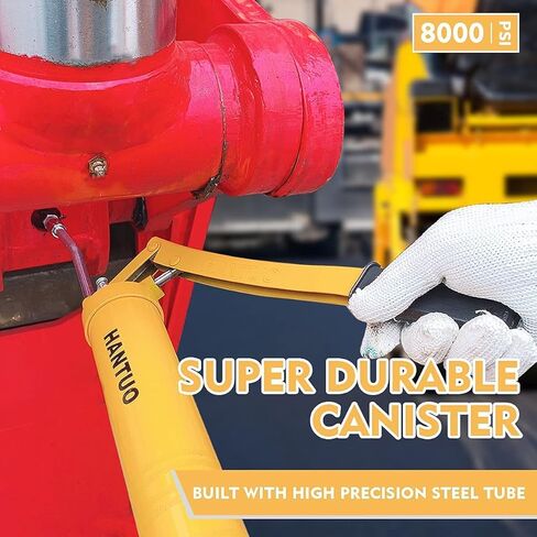 مسدس الشحوم، مجموعة مسدس الشحوم ذات الذراع الثقيلة 8000 رطل لكل بوصة مربعة، 14 أونصة أو 400 سم مكعب من الشحوم - تتضمن خرطومًا مرنًا مقاس 12 بوصة، و1 أنابيب تمديد معدنية، و1 قارنة توصيل قياسية معززة، و1 فوهة حادة من النوع in Kuwait