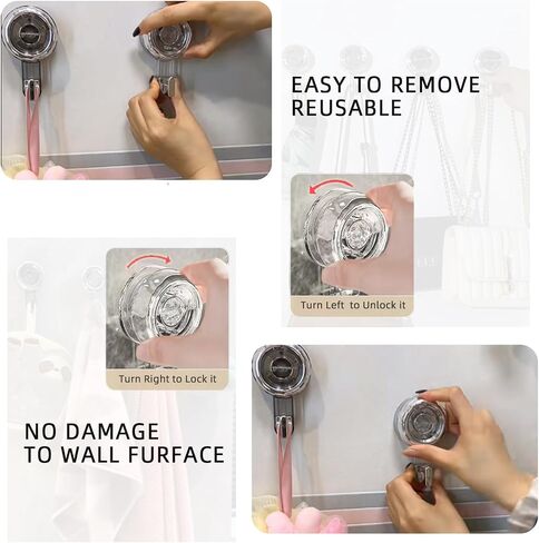 Kitchen Suction Hooks Heavy Duty for Inside Shower Bathroom Suction Cup Hooks Waterproof Suction Cup Towel Hook Wall Hooks with Suction Cup for Glass Window 2 Pack in Kuwait