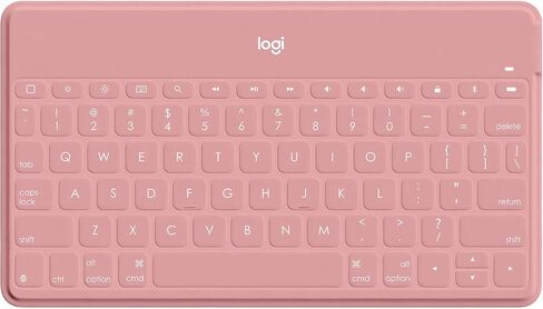 لوحة مفاتيح بلوتوث Logitech Keys-to-Go فائقة النحافة وخفيفة للغاية لأجهزة iPhone وiPad وMac وApple TV، بما في ذلك iPad Air الجيل الخامس (2022) - وردي فاتح (متجدد) in Saudi Arabia