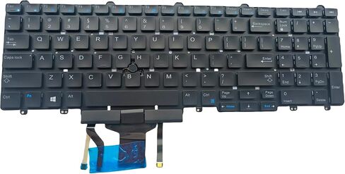 جديد لـ Dell Latitude 5580 5590 5591 E5550 E5570 Precision 3510 3520 3530 7510 7520 7710 7720 383D7 0383D7 لوحة مفاتيح بإضاءة خلفية ومؤشر وأزرار - إصدار أمريكي in Kuwait