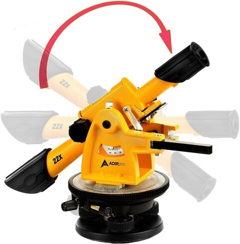 AdirPro المستوى البصري التلقائي 22X - مستوى عبور عالي الدقة مع تلسكوب ألومنيوم من فئة الطائرات وعدسة عين محمية من الغبار - مستوى عبور ممتاز للمبنى in Kuwait