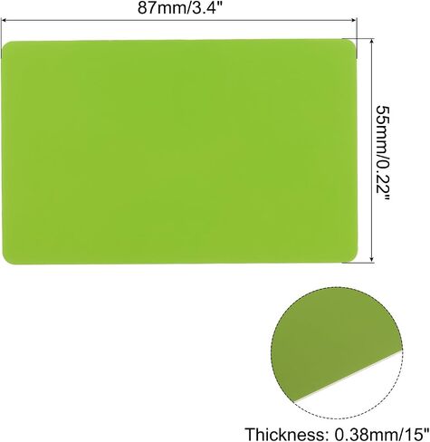 MECCANIXITY 40pcs Blank PVC Cards Color, CR80 15Mil Plastic Cards Blank ID Card Waterproof for ID Badge, Credit Cards, Identification Badges, Printer, Green in Saudi Arabia