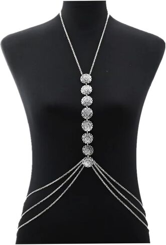 بوهو سلسلة الجسم الذهب سلسلة الجسم مجوهرات للنساء مطلية بالذهب سلسلة بيكيني الجسم مجوهرات للنساء مثير in Kuwait