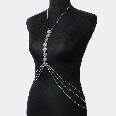 بوهو سلسلة الجسم الذهب سلسلة الجسم مجوهرات للنساء مطلية بالذهب سلسلة بيكيني الجسم مجوهرات للنساء مثير in Kuwait