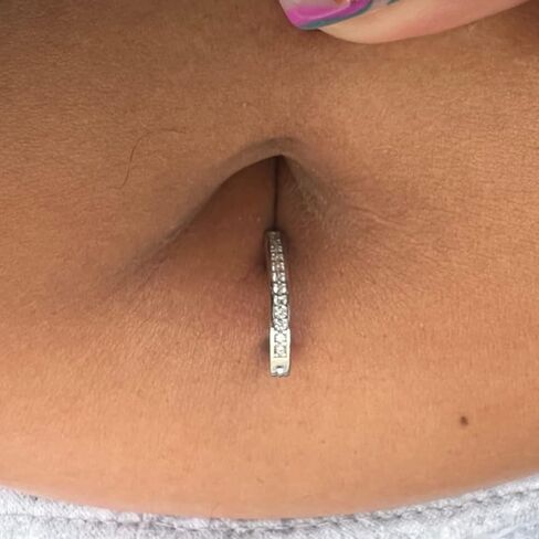 MODRSA خاتم زر البطن للنساء سلسلة بطن فضية سلسلة الخصر الفضية مجوهرات زر البطن ثقب حلقات البطن فضية سلسلة الجسم مجوهرات للنساء in Kuwait