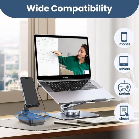 JTEMAN Gifts for Men, Cell Phone Stand with Wireless Bluetooth Speaker and LED Light, Cool Gadgets Gifts for Men Women Husband Mom Dad, Unique Birthday Gifts in Saudi Arabia